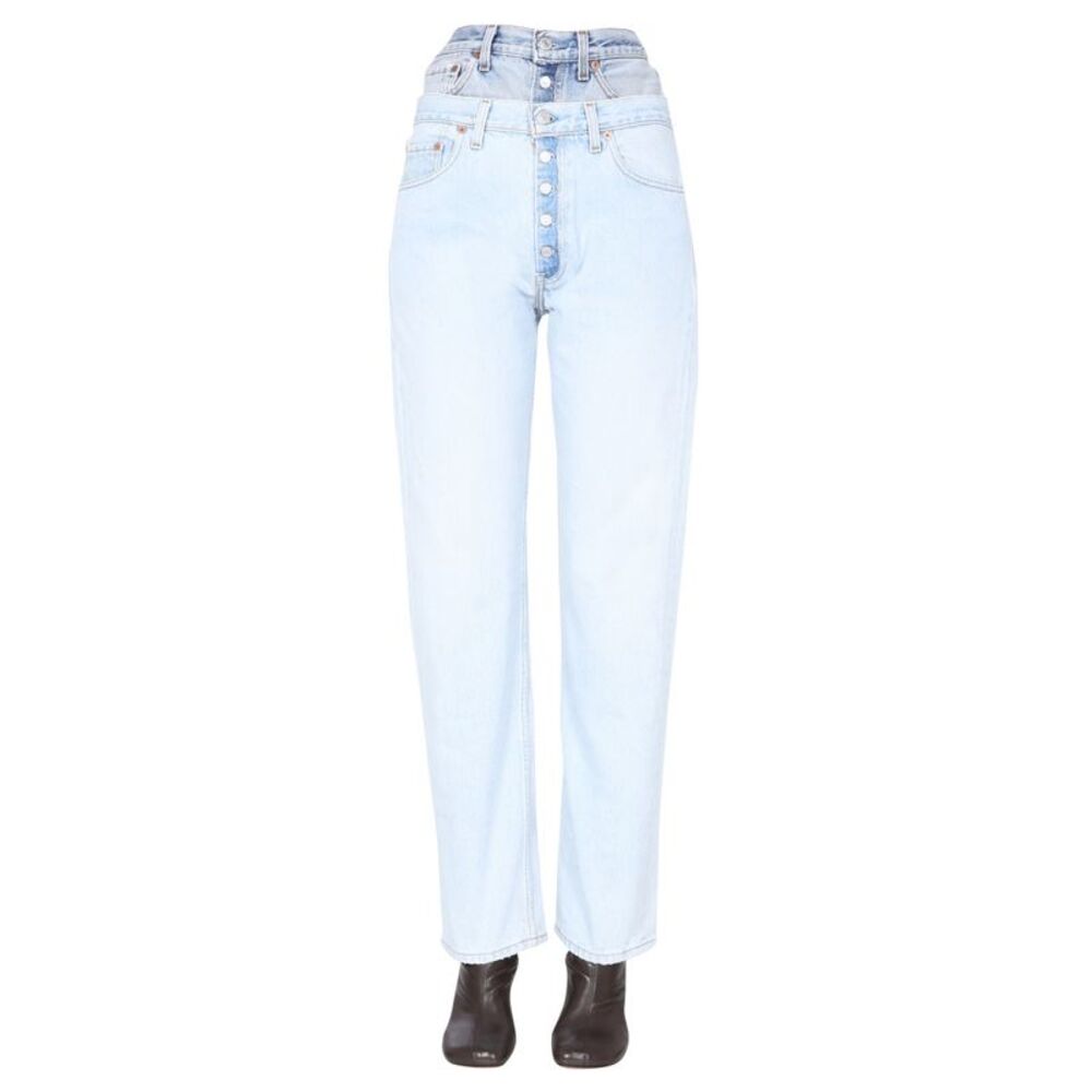 1/Off Unisex Double Waisted Jeans